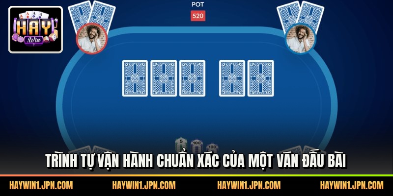 Trình tự vận hành chuẩn xác của một ván đấu bài